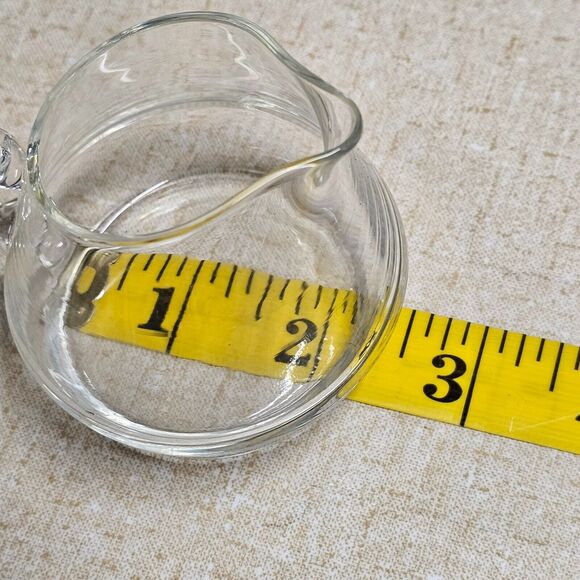 Slant Angled Rim Clear Glass Stemless Wine Glass W/ Pitcher Set of 3 Barware - Picture 8 of 9